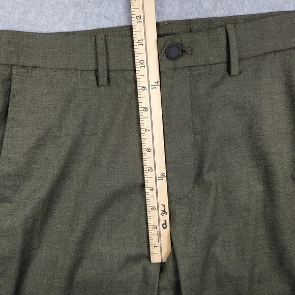 Banana Republic Mens 32x31 Slim Fit Green Flat Front Pants - Picture 9 of 12
